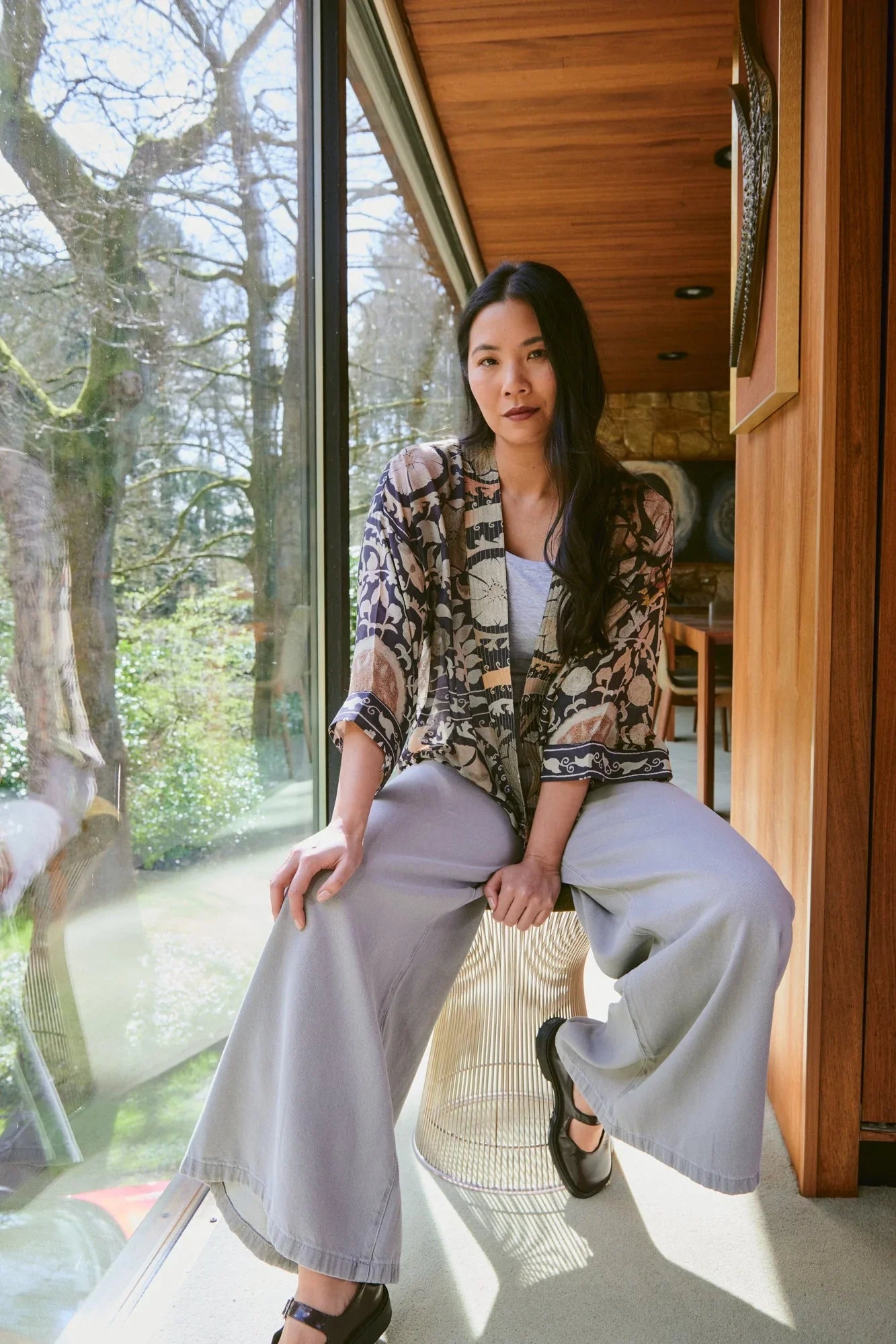 Susani Charcoal Kimono - Clothing - Scotland