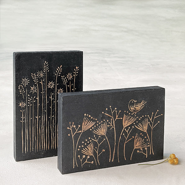 Tall Daisies Wooden Block - All House & Home - Scotland