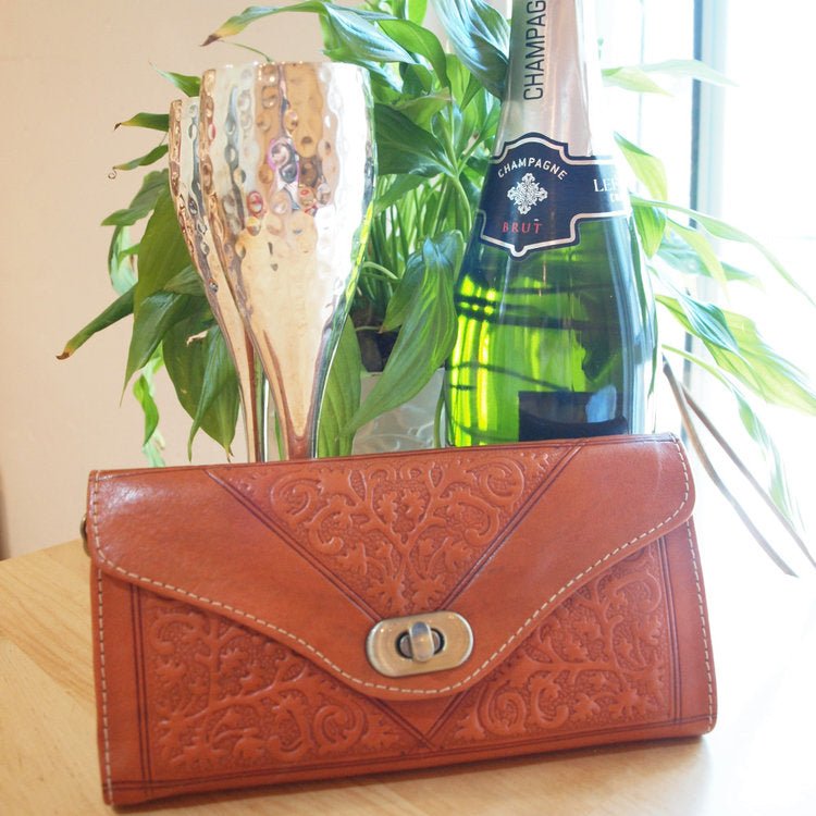 Tan Decorative Purse - The Nancy Smillie Shop - Art, Jewellery & Designer Gifts Glasgow