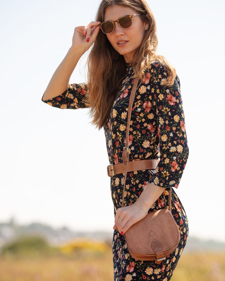 Tan Half Moon Saddle Bag - The Nancy Smillie Shop - Art, Jewellery & Designer Gifts Glasgow