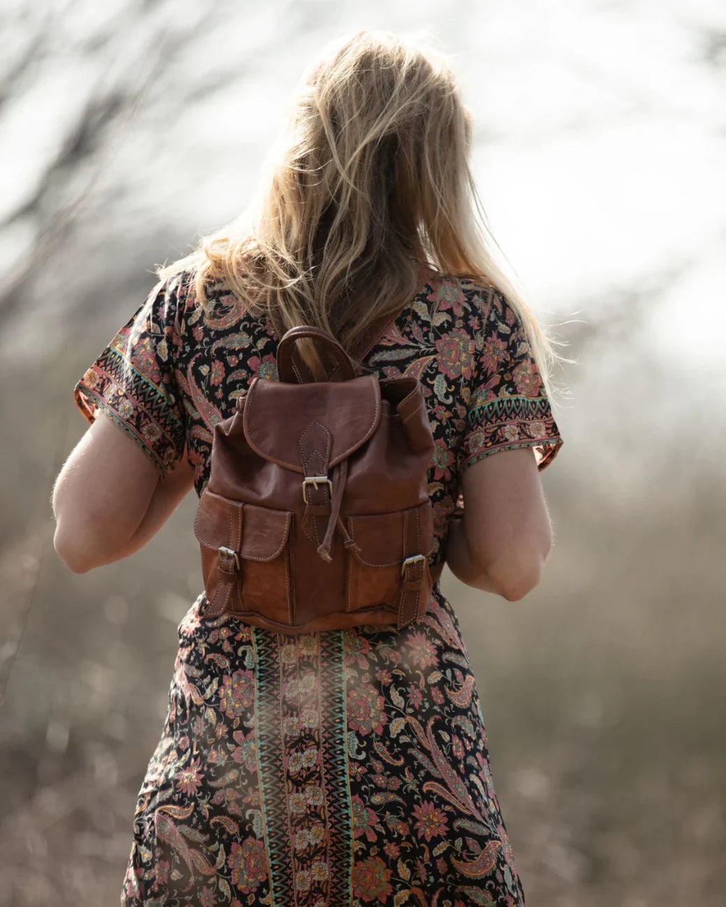 Tan Small Rucksack - Reversible Clutch Shoulder Camera - Bags of Bags! - Scotland