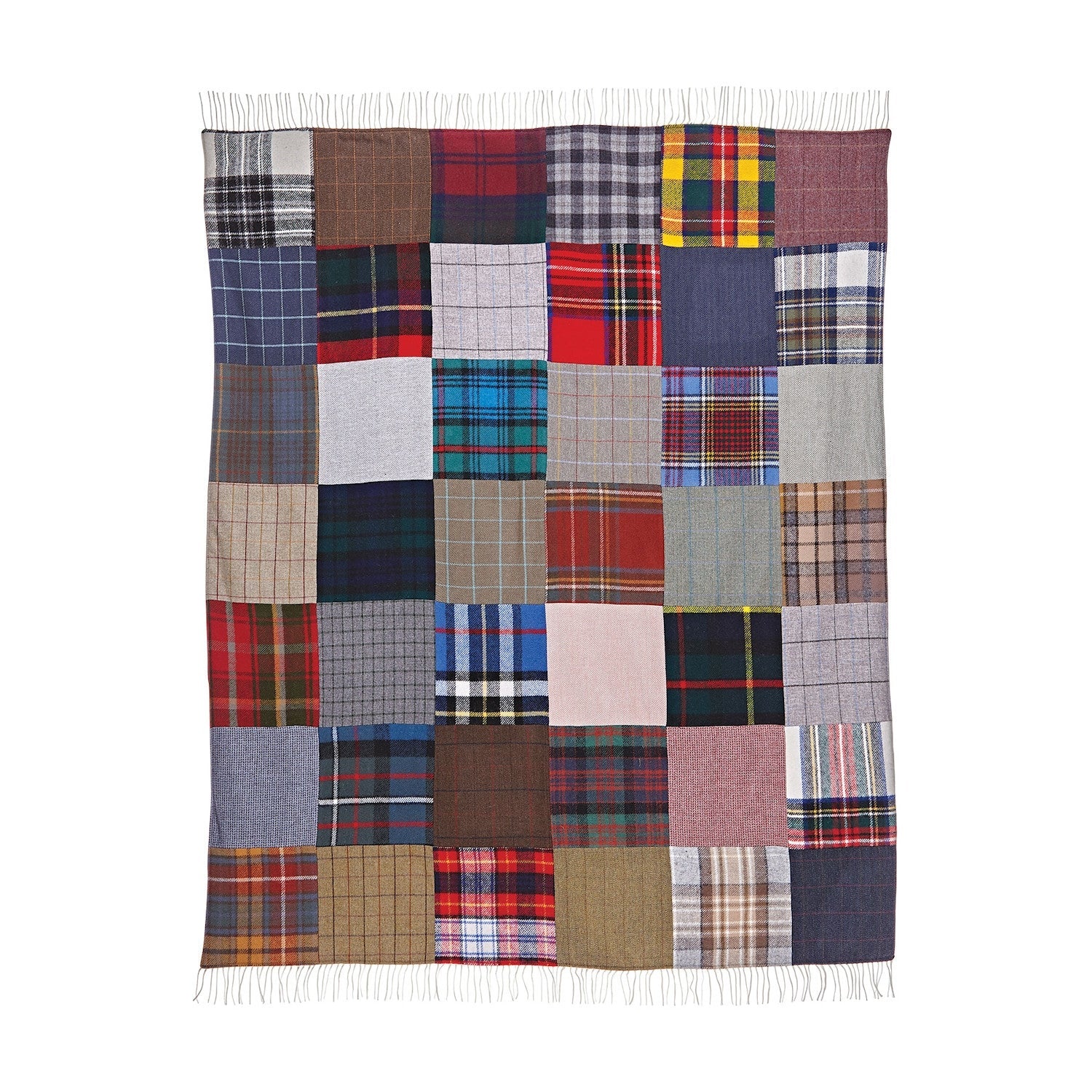 Tartan & Tweed Patchwork Wool Throw - The Nancy Smillie Shop - Art, Jewellery & Designer Gifts Glasgow