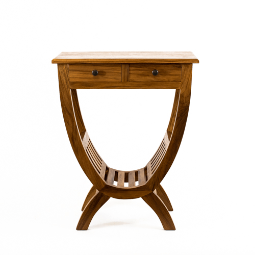 Teak Cantik 2 Drawer narrow Hall Table - The Nancy Smillie Shop - Art, Jewellery & Designer Gifts Glasgow