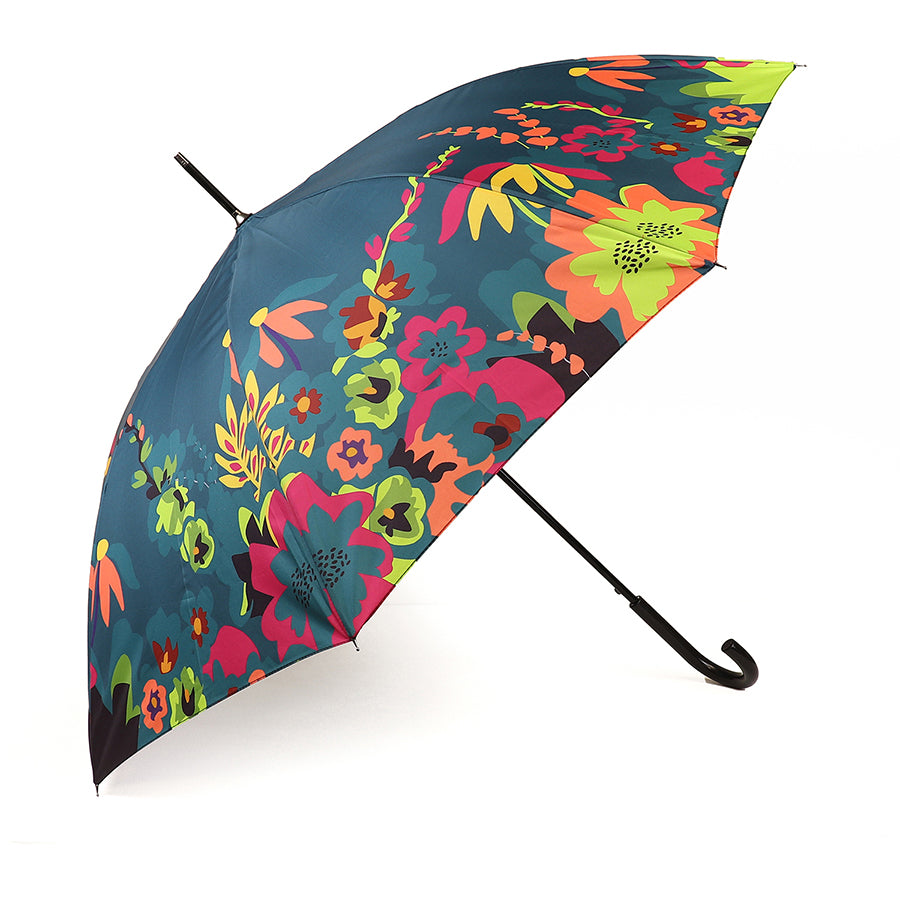 Teal Floral Print Umbrella - ALL ITEMS - Scotland