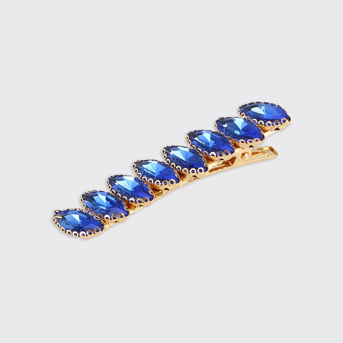 Teardrop Jewelled Hair Clip: Blue - Gifts Under £10 - Scotland