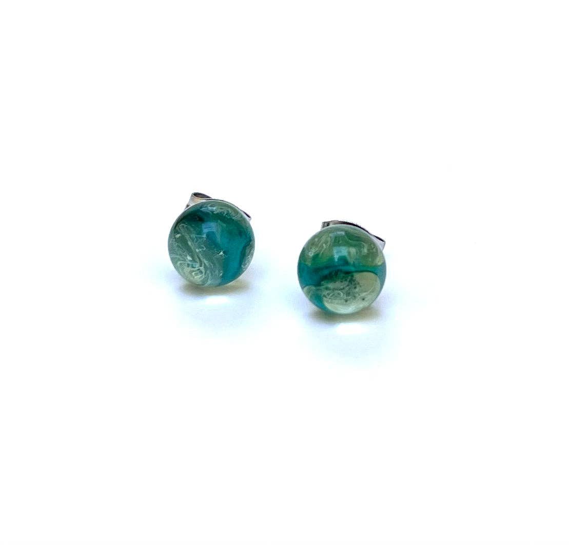 Terra Celestial Studs Handmade Glass - Gifts Under £15 - Scotland