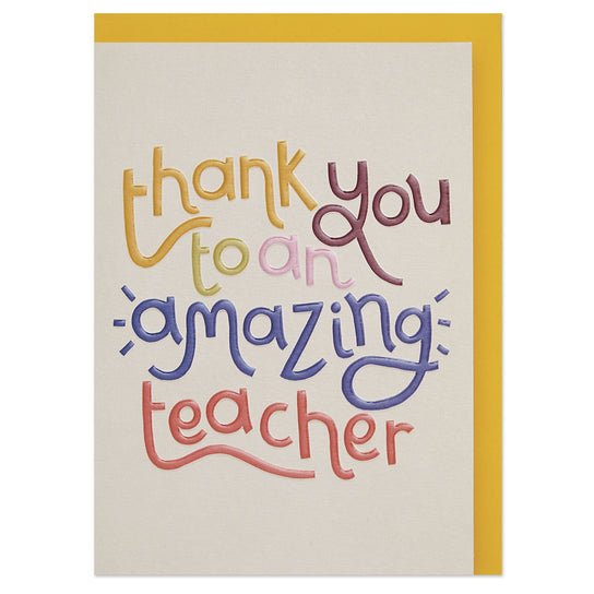 Thank You Teacher Card - The Nancy Smillie Shop - Art, Jewellery & Designer Gifts Glasgow