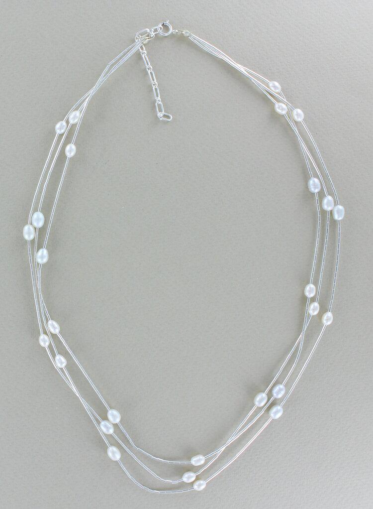 Three Strand Pearl Necklace - The Nancy Smillie Shop - Art, Jewellery & Designer Gifts Glasgow