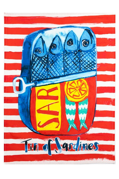 Tin of Sardines T-Towel - Gifts - Scotland