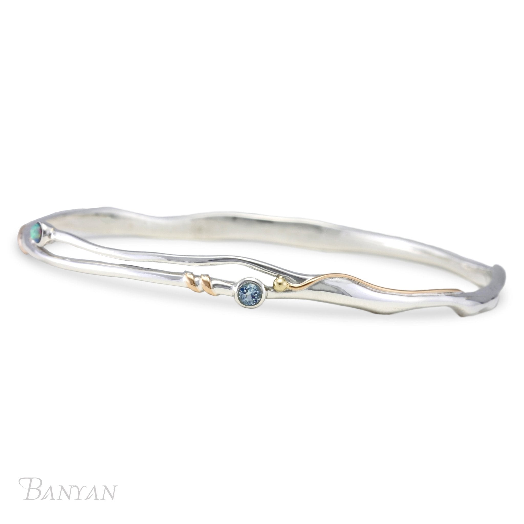 Topaz And Opal Bangle - The Nancy Smillie Shop - Art, Jewellery & Designer Gifts Glasgow