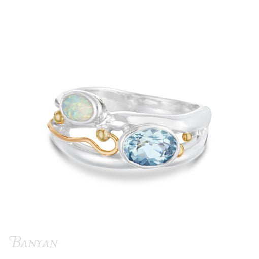 Topaz And Opal Ring - The Nancy Smillie Shop - Art, Jewellery & Designer Gifts Glasgow