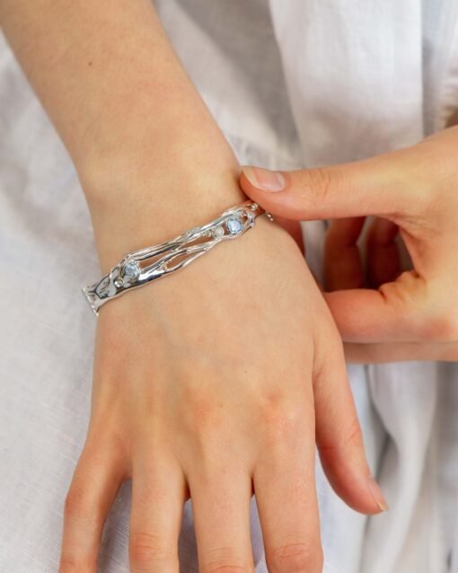 Topaz & Pearl Bangle - The Nancy Smillie Shop - Art, Jewellery & Designer Gifts Glasgow