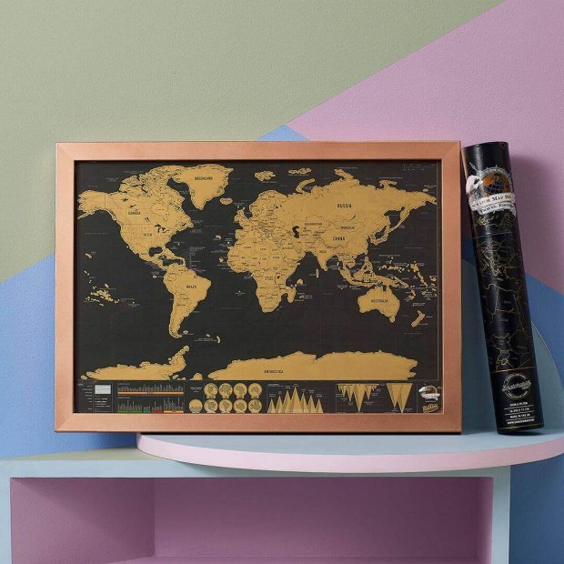 Travel Scratch Map Poster (Deluxe) - The Nancy Smillie Shop - Art, Jewellery & Designer Gifts Glasgow