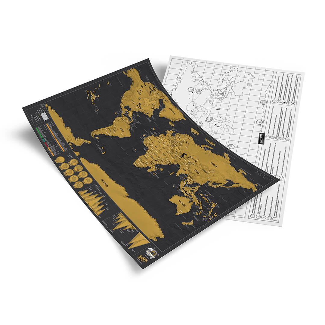 Travel Scratch Map Poster (Deluxe) - The Nancy Smillie Shop - Art, Jewellery & Designer Gifts Glasgow