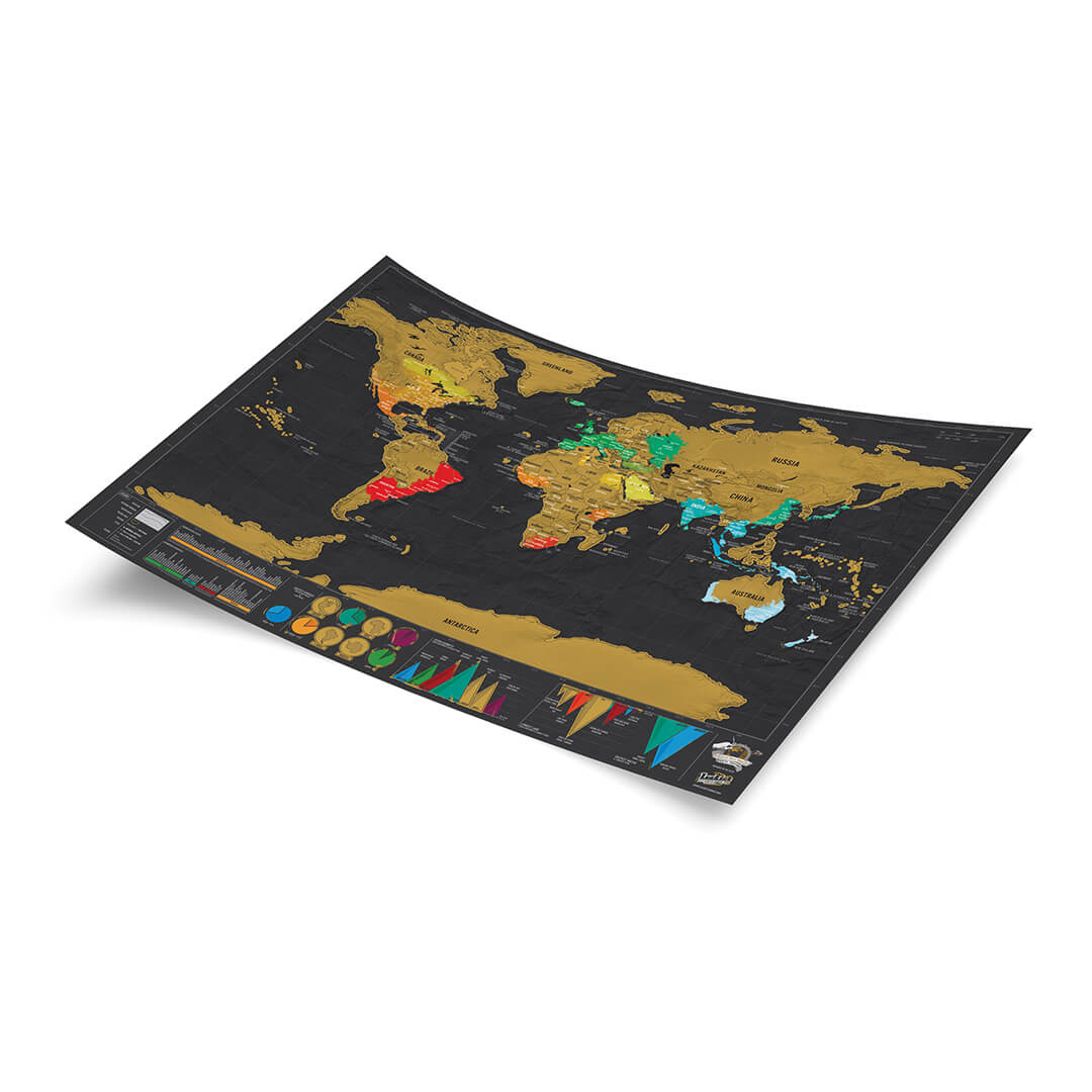 Travel Scratch Map Poster (Deluxe) - The Nancy Smillie Shop - Art, Jewellery & Designer Gifts Glasgow