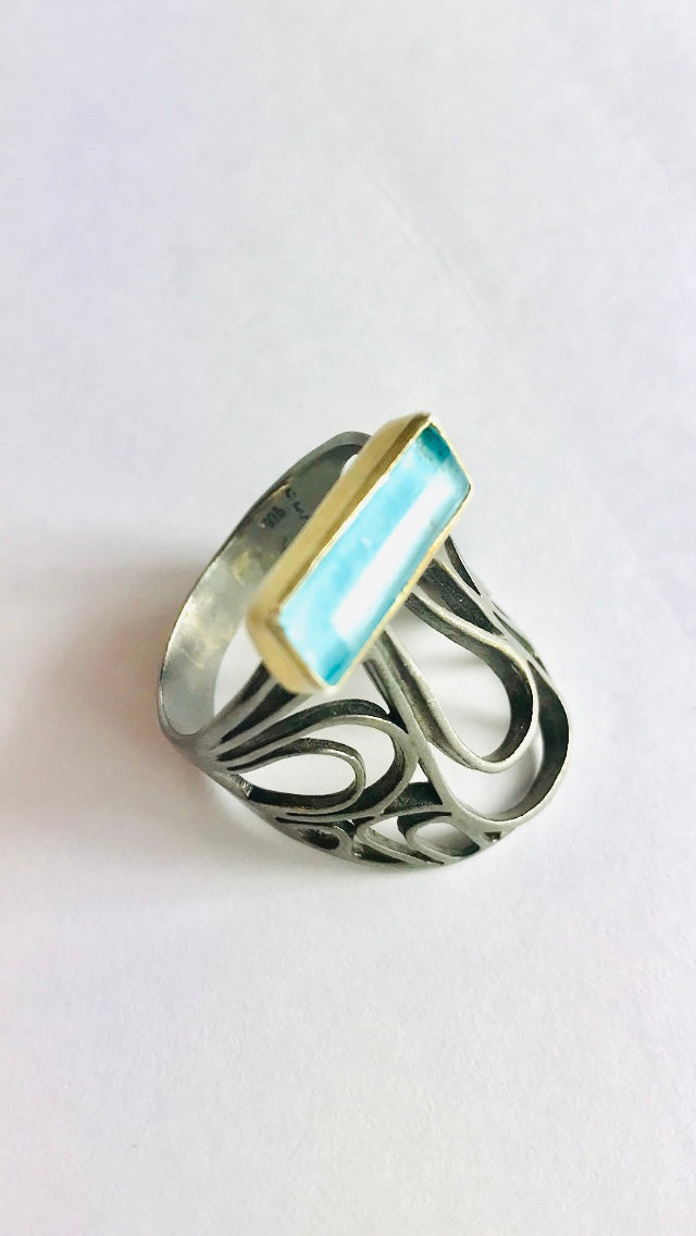 Turquoise Cuff Ring - The Nancy Smillie Shop - Art, Jewellery & Designer Gifts Glasgow