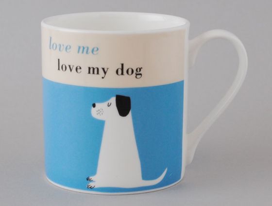 Turquoise Dog Mug - The Nancy Smillie Shop - Art, Jewellery & Designer Gifts Glasgow