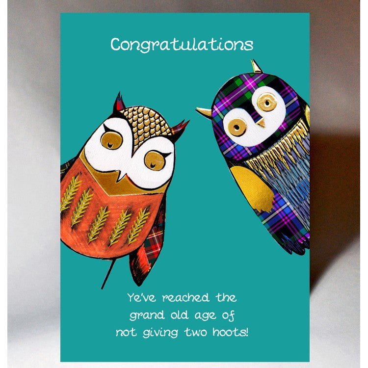 Two Hoots Birthday Card - The Nancy Smillie Shop - Art, Jewellery & Designer Gifts Glasgow