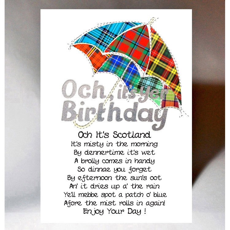 Umbrella Birthday Card - The Nancy Smillie Shop - Art, Jewellery & Designer Gifts Glasgow