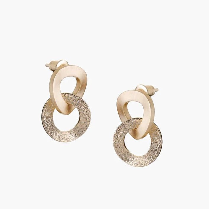 Unity Earrings Gold - The Nancy Smillie Shop - Art, Jewellery & Designer Gifts Glasgow