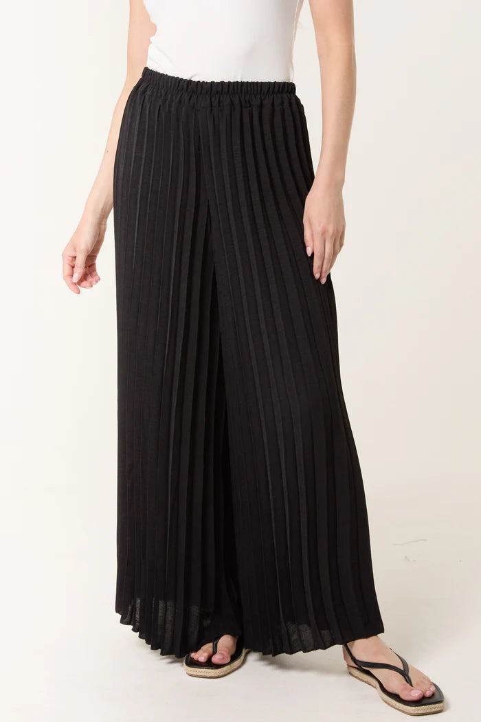 Black Plisse Trousers