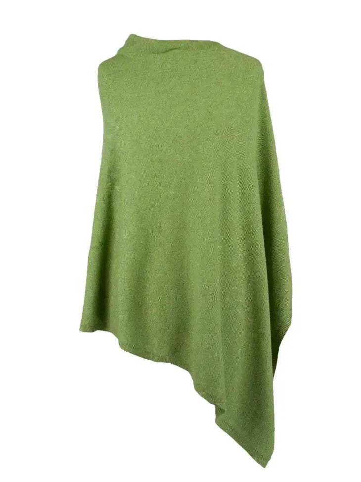 Verdant Green Cashmere Blend Poncho - The Nancy Smillie Shop - Art, Jewellery & Designer Gifts Glasgow