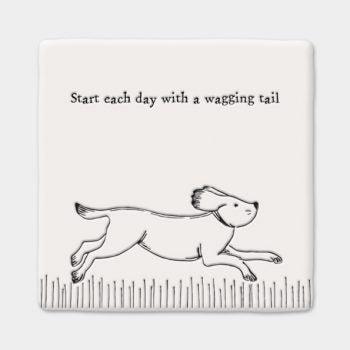 Wagging Tail Coaster - The Nancy Smillie Shop - Art, Jewellery & Designer Gifts Glasgow