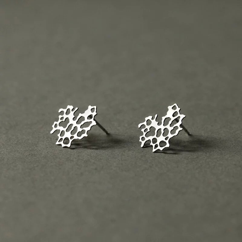 Weathered Rock Earrings Silver - The Nancy Smillie Shop - Art, Jewellery & Designer Gifts Glasgow