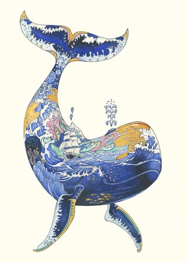 Whale Card - The Nancy Smillie Shop - Art, Jewellery & Designer Gifts Glasgow