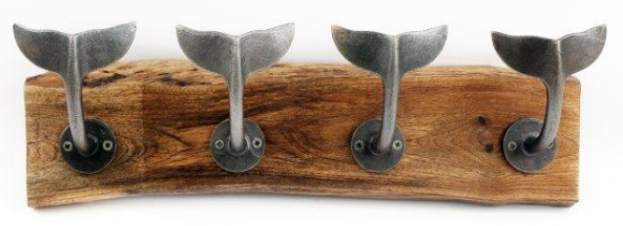 Whale Hooks Row of Four - The Nancy Smillie Shop - Art, Jewellery & Designer Gifts Glasgow