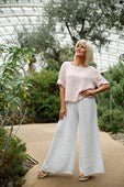White Linen Palazzos - The Nancy Smillie Shop - Art, Jewellery & Designer Gifts Glasgow