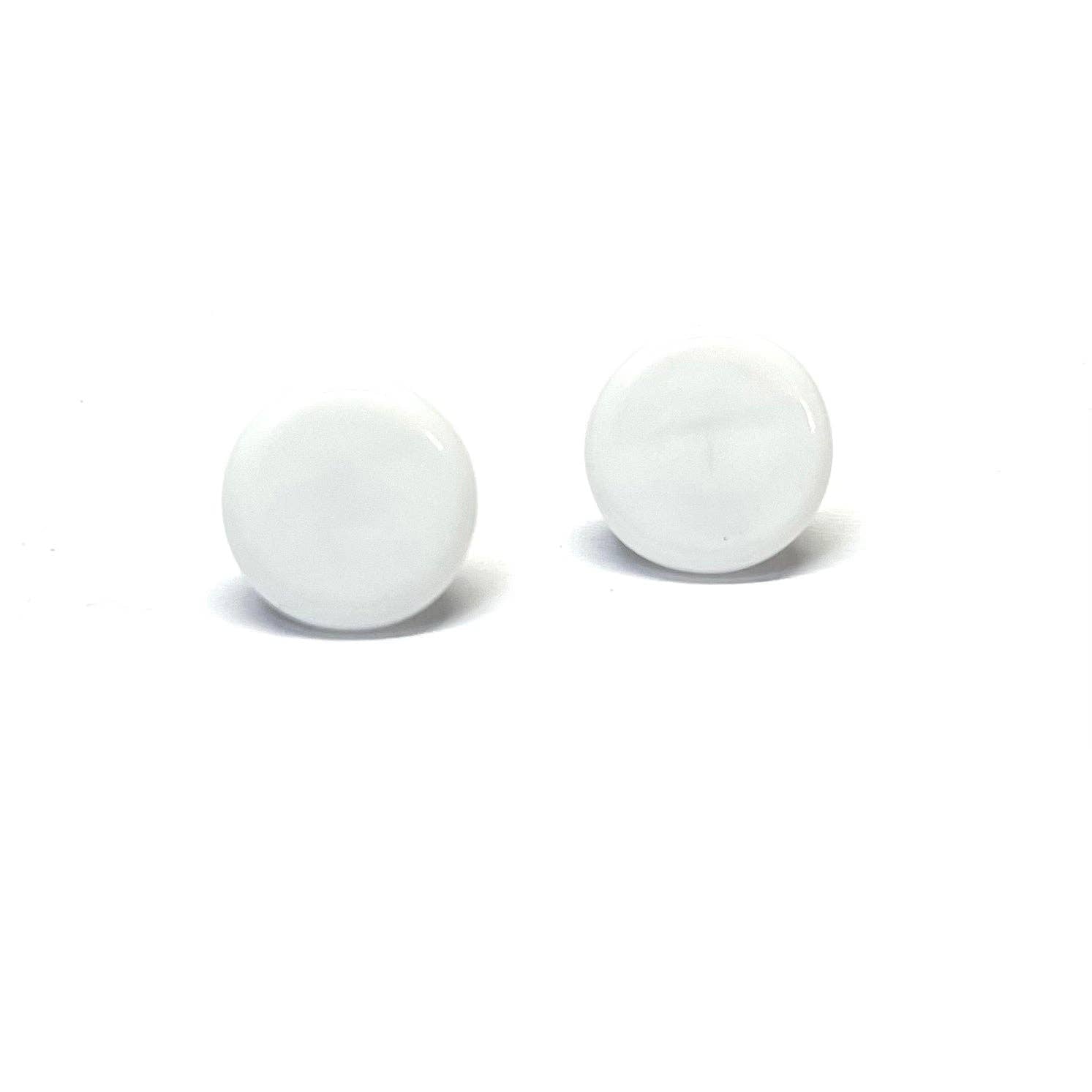 White Pastille Studs - Gifts Under £15 - Scotland