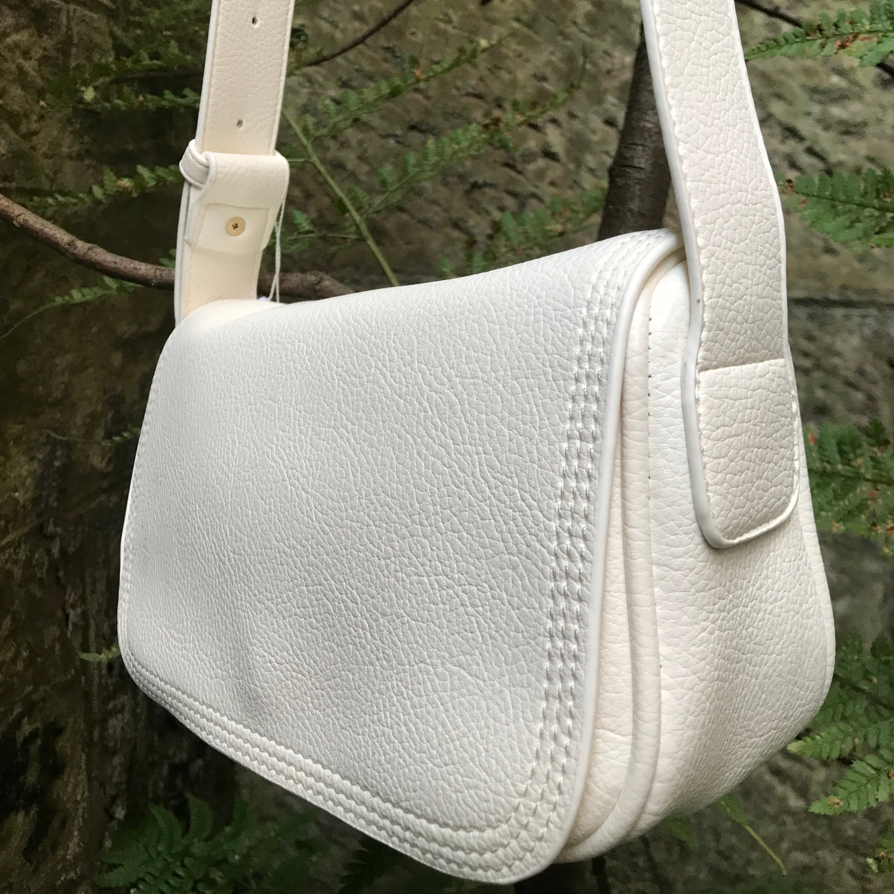 White Small Messenger Bag | The Nancy Smillie Shop - Art, Jewellery & Designer Gifts Glasgow Scotland
