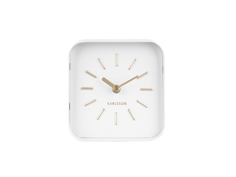 White Squared Table Clock - The Nancy Smillie Shop - Art, Jewellery & Designer Gifts Glasgow
