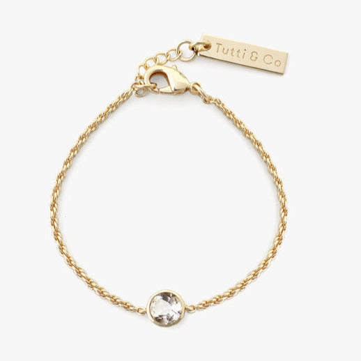 White Topaz Bracelet Gold - The Nancy Smillie Shop - Art, Jewellery & Designer Gifts Glasgow