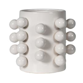 White bobble vase