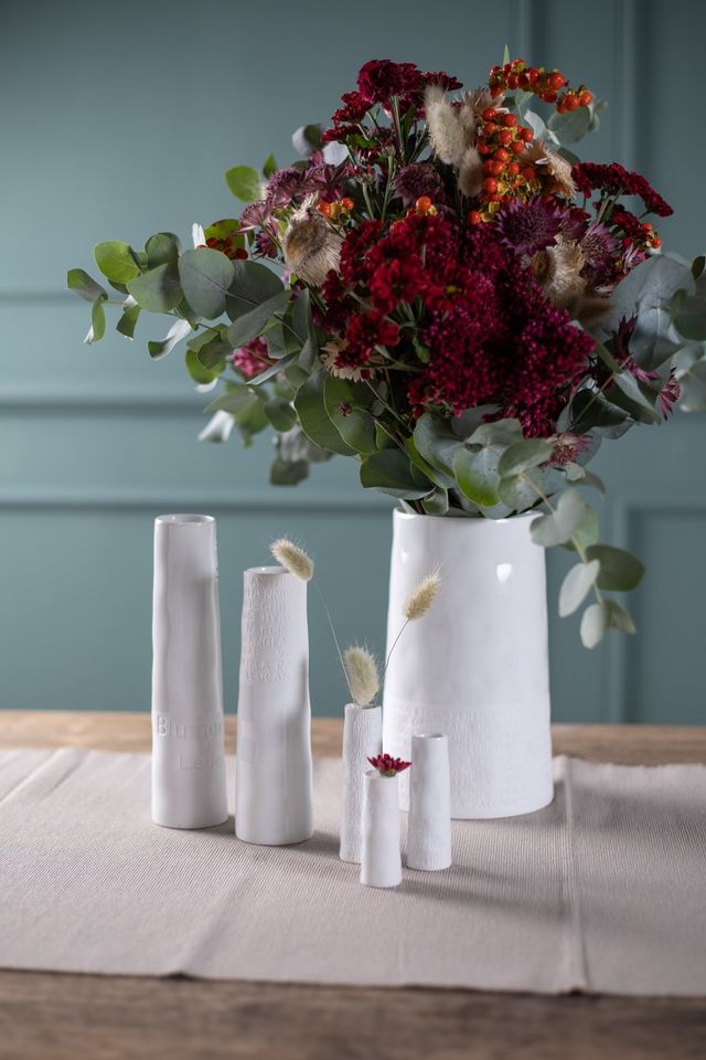 Wide Poetry Vase - The Nancy Smillie Shop - Art, Jewellery & Designer Gifts Glasgow