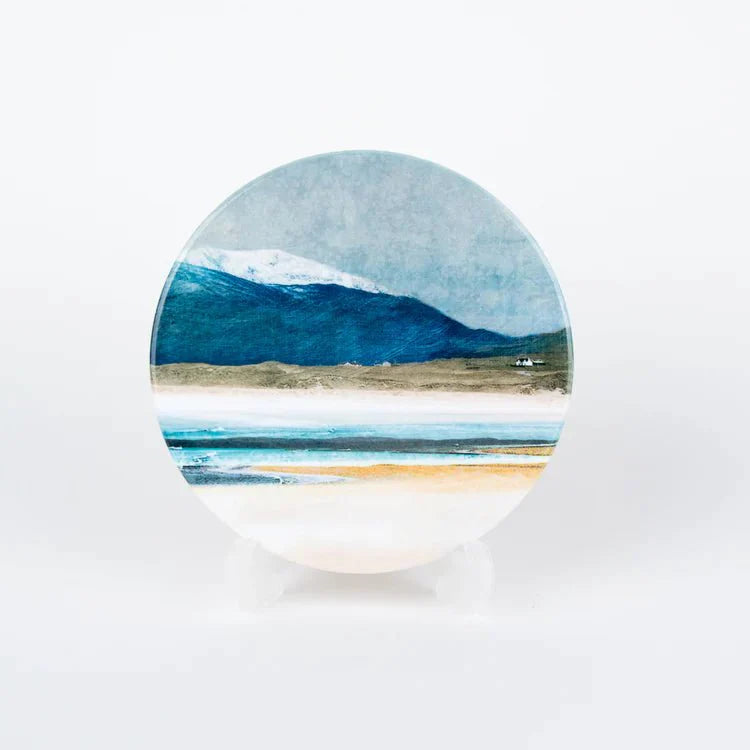 Winter Luskentyre Ceramic Coaster - The Nancy Smillie Shop - Art, Jewellery & Designer Gifts Glasgow