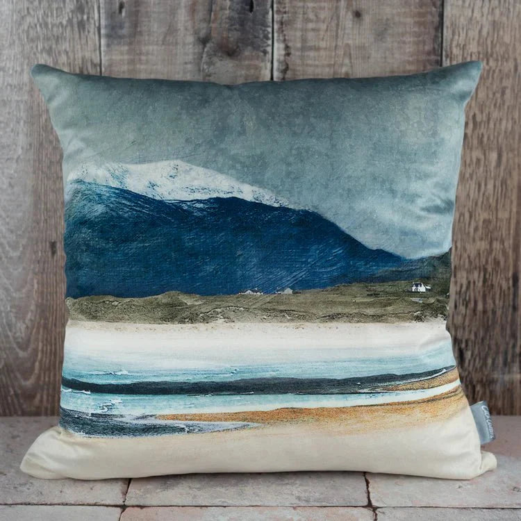 Winter Luskentyre Cushion - The Nancy Smillie Shop - Art, Jewellery & Designer Gifts Glasgow