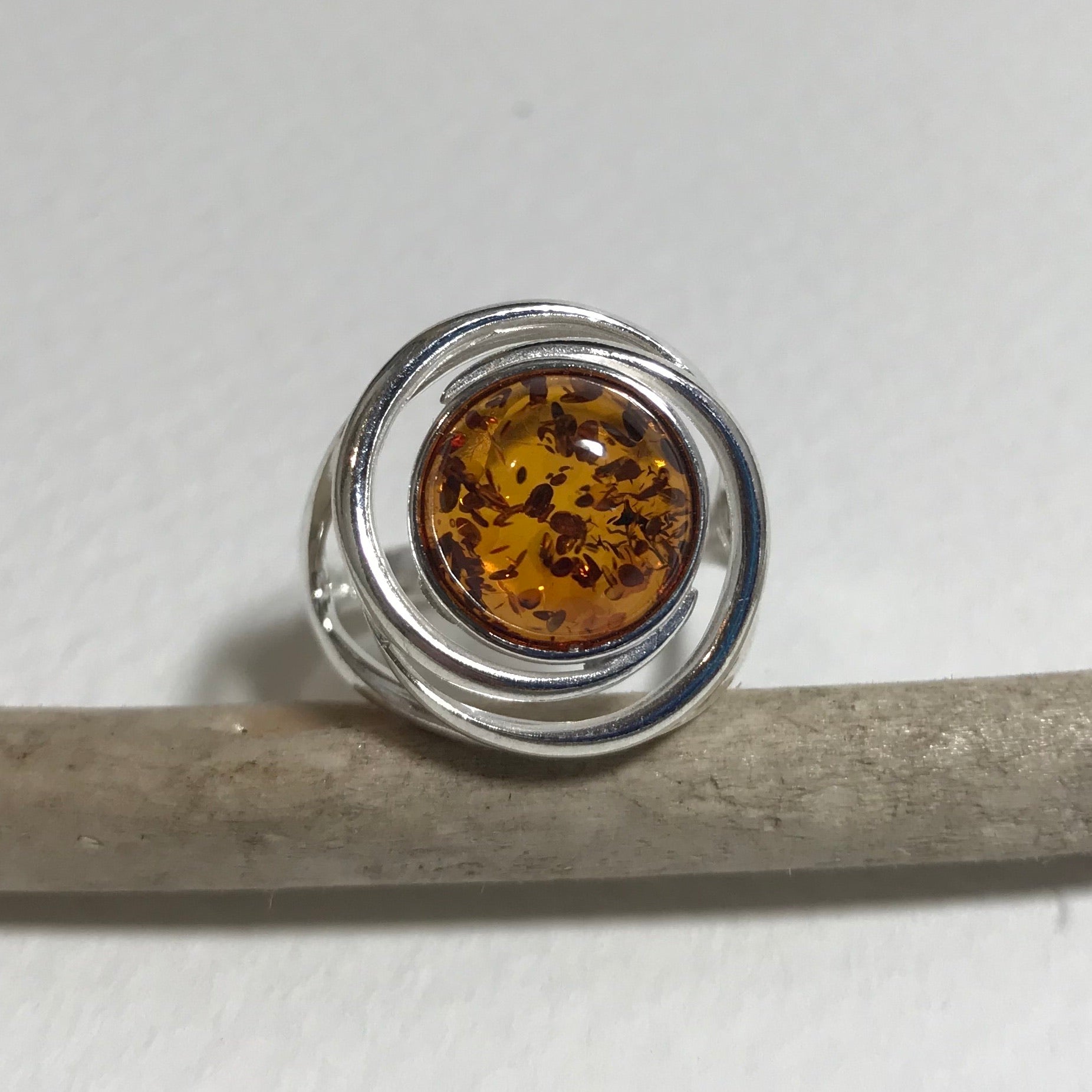 Wound Amber Ring - The Nancy Smillie Shop - Art, Jewellery & Designer Gifts Glasgow