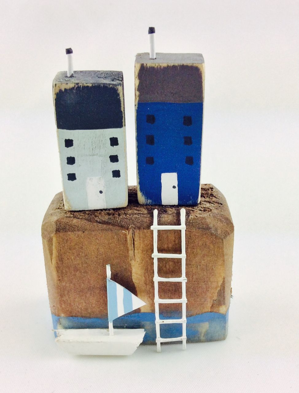 Yacht And Harbour Ladder - The Nancy Smillie Shop - Art, Jewellery & Designer Gifts Glasgow