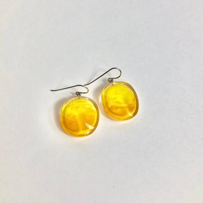 Yellow Resin Earrings - The Nancy Smillie Shop - Art, Jewellery & Designer Gifts Glasgow